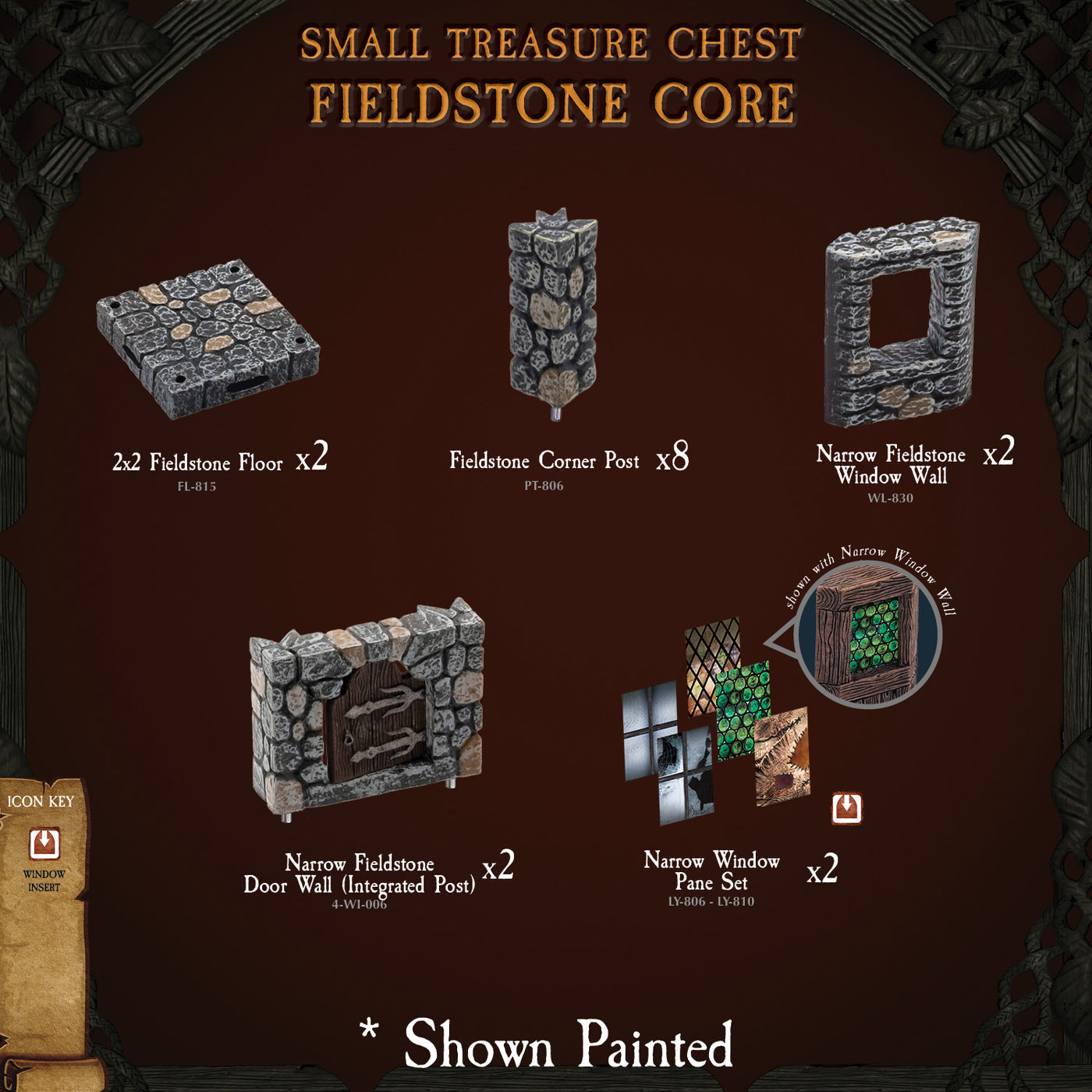 Small Treasure Chest - Fieldstone Core (Unpainted)