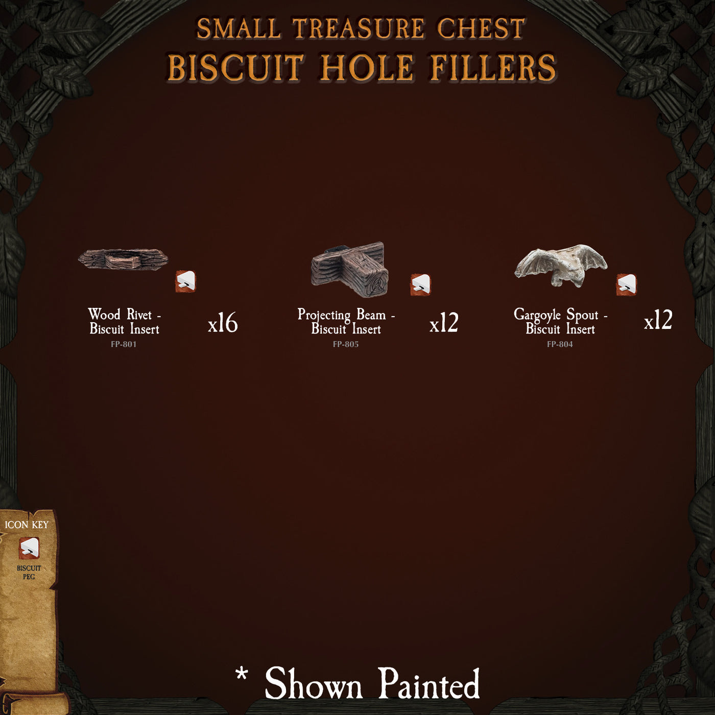 Small Treasure Chest - Biscuit Hole Fillers (Unpainted)