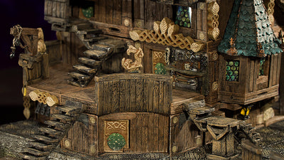 Rustic Wood Core - Tavern Walls & Posts (Painted)