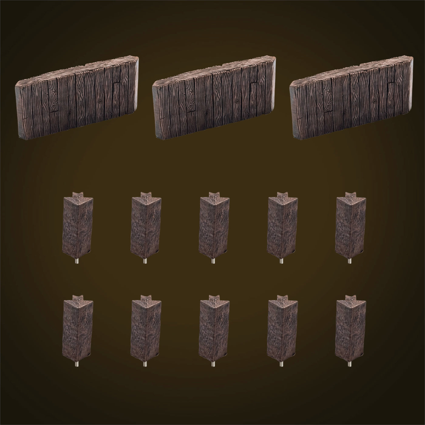 Rustic Wood Core - Standard Walls & Posts (Painted)