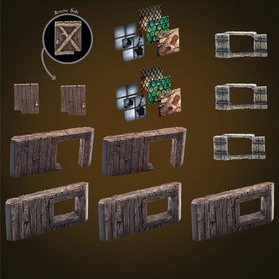 Rustic Wood Core - Standard Walls & Posts (Painted)