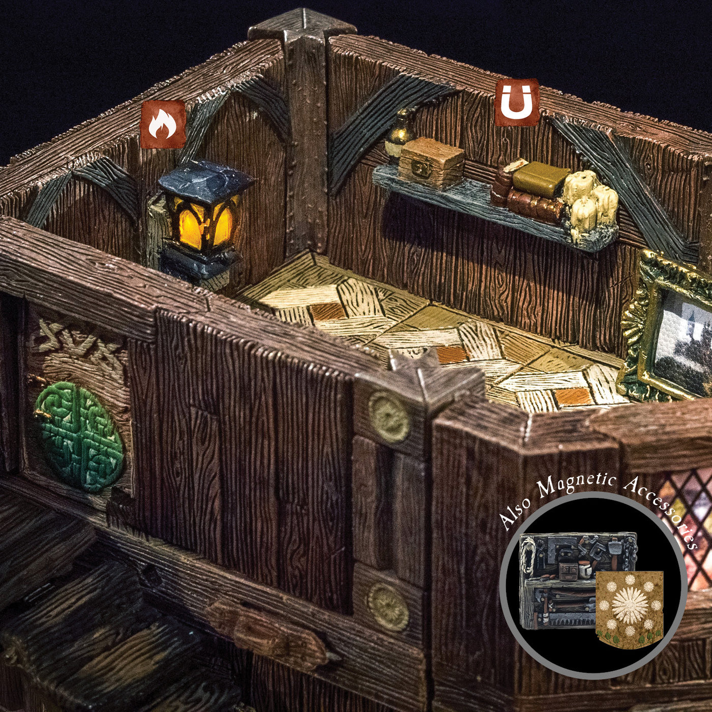 Rustic Wood Core - Tavern Walls & Posts (Painted)