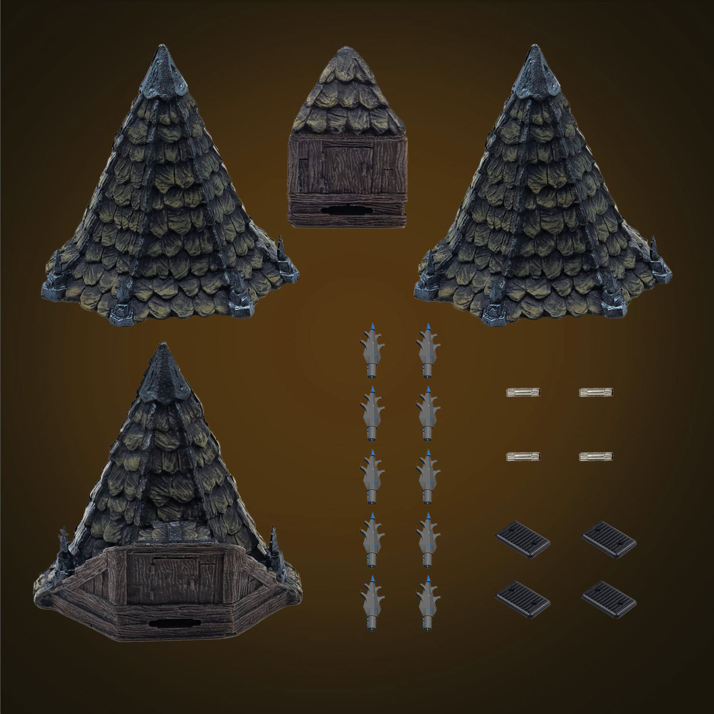 Wizard Hat Roof - Dark (Unpainted)