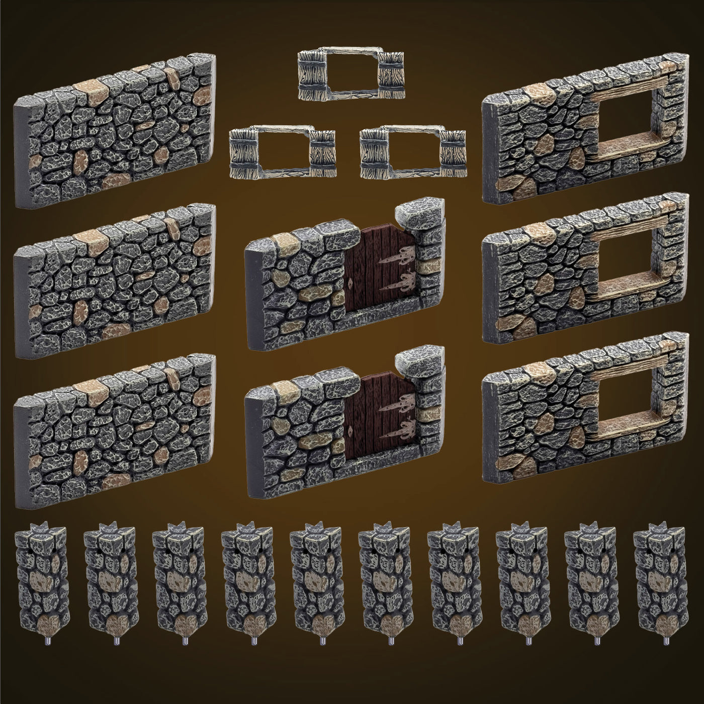 Fieldstone Core - Standard Walls & Posts (Unpainted)