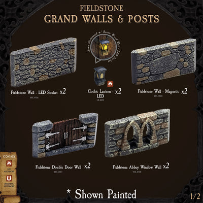 Fieldstone Core - Grand Walls & Posts (Unpainted)
