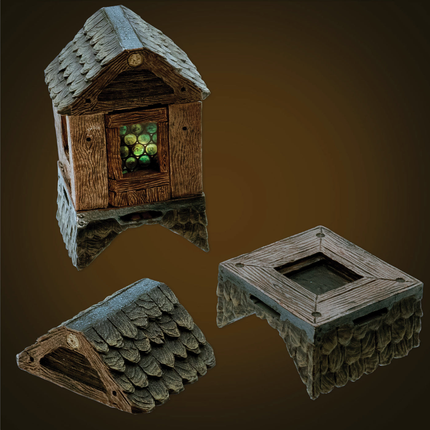 Modular Roof - Rustic Steeple - Dark (Unpainted)