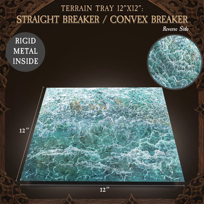 Terrain Tray Single 12"x12": Straight Breaker/Convex Breaker