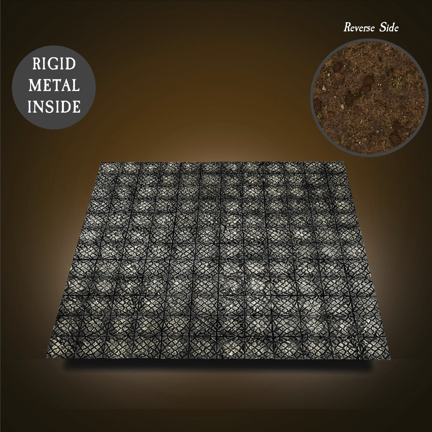 Terrain Tray Single 12"x12": Cobblestone/Packed Dirt