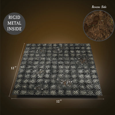 Terrain Tray Single 12"x12": Slum Cobblestone/Slum Dirt