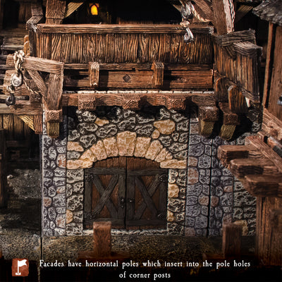 Rustic Wood - The Poet's Nook w/ Green Roof (Painted)
