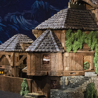 Rustic Wood - The Poet's Nook w/ Dark Roof (Unpainted)