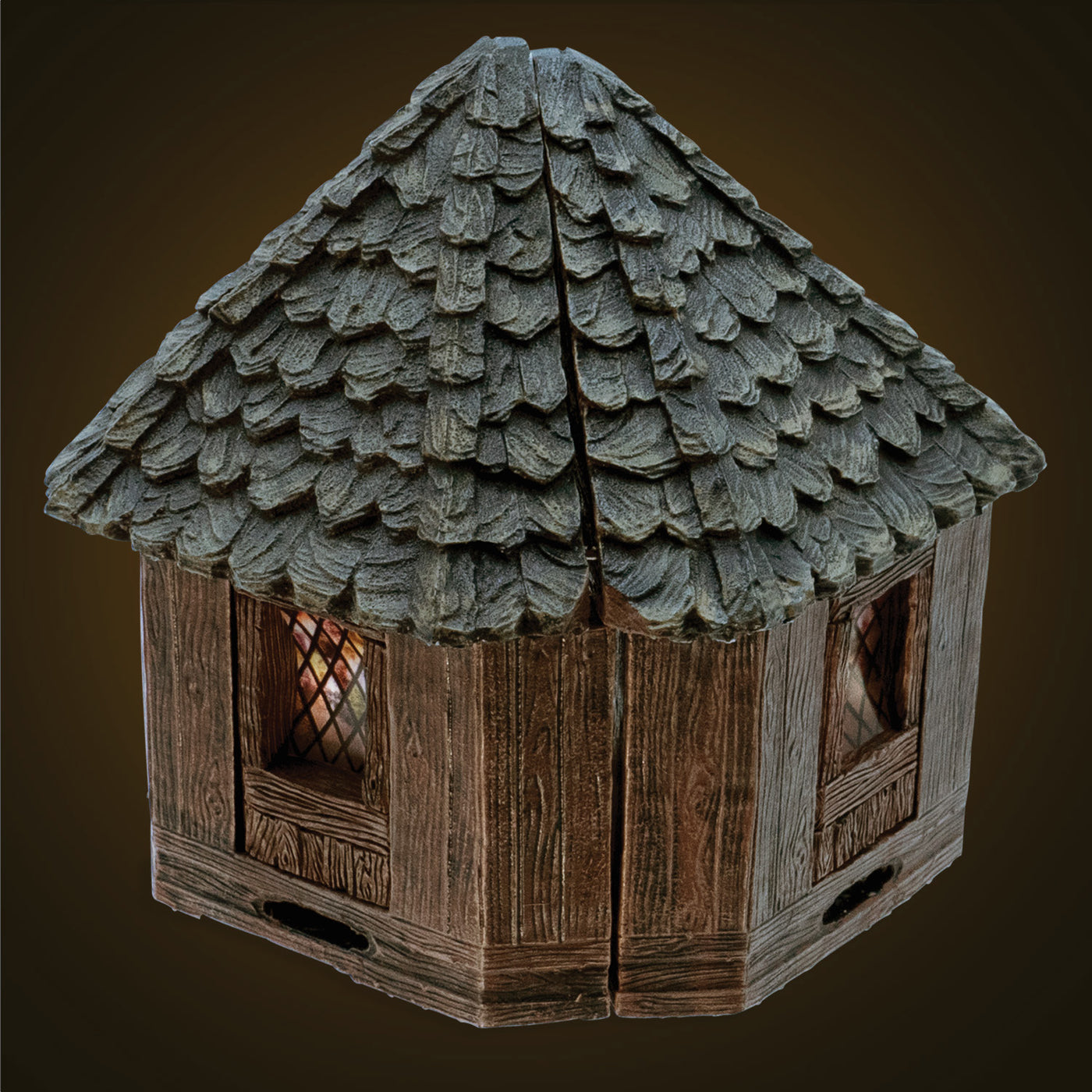 Rustic Wood - The Poet's Nook w/ Dark Roof (Unpainted)