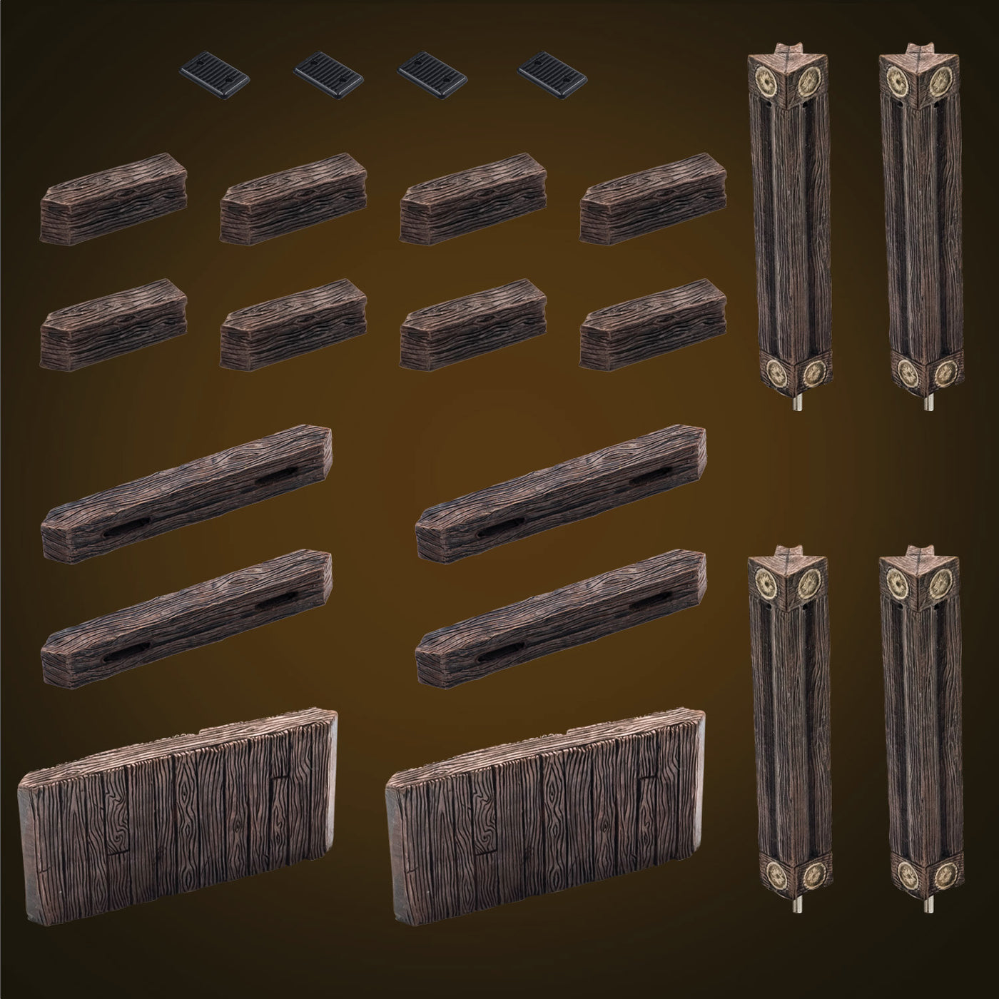 Rustic Wood - Wall Spacers (Unpainted)