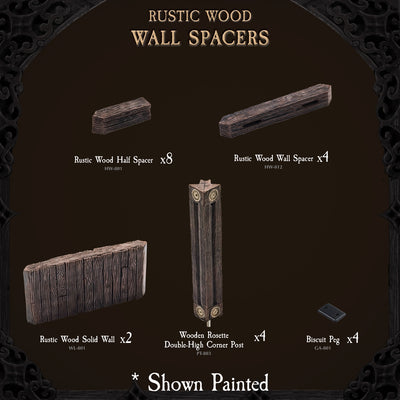 Rustic Wood - Wall Spacers (Unpainted)