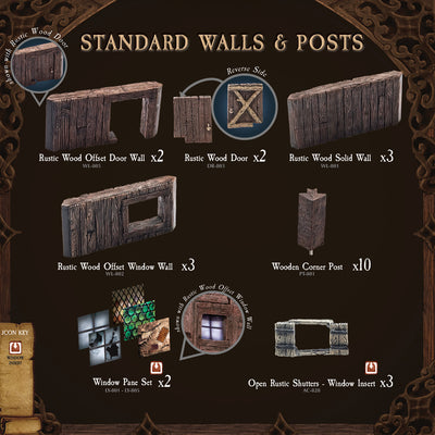 Rustic Wood Core - Standard Walls & Posts (Painted)