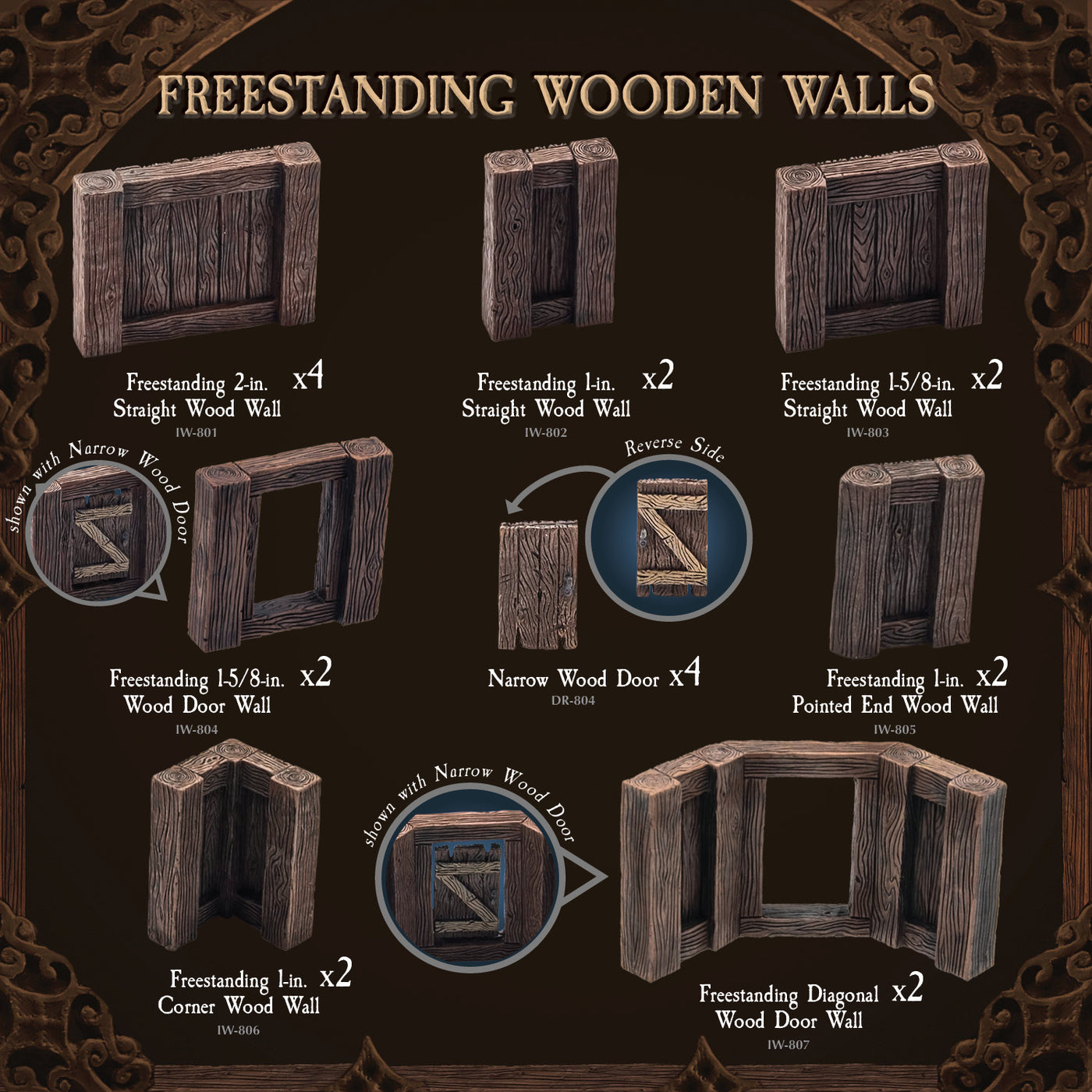 Freestanding Wooden Walls (Painted)
