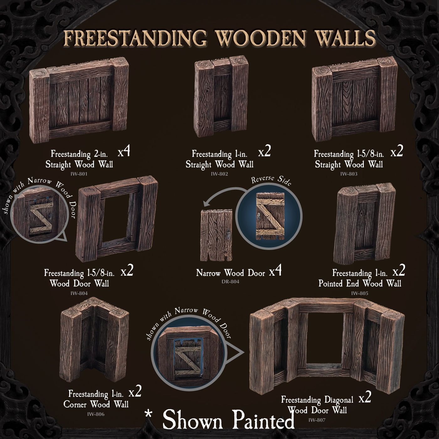 Freestanding Wooden Walls (Unpainted)