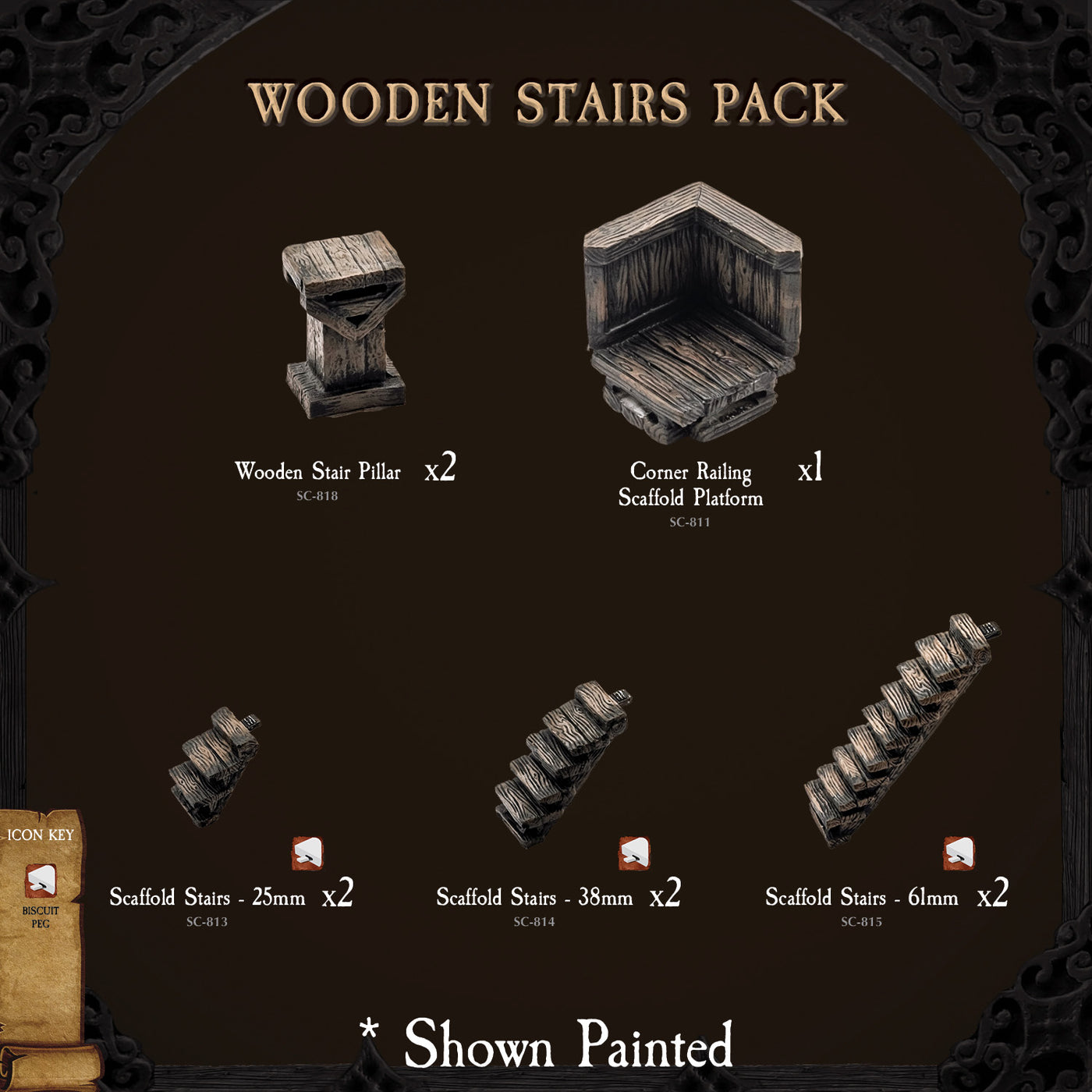 Wooden Stairs Pack (Unpainted)