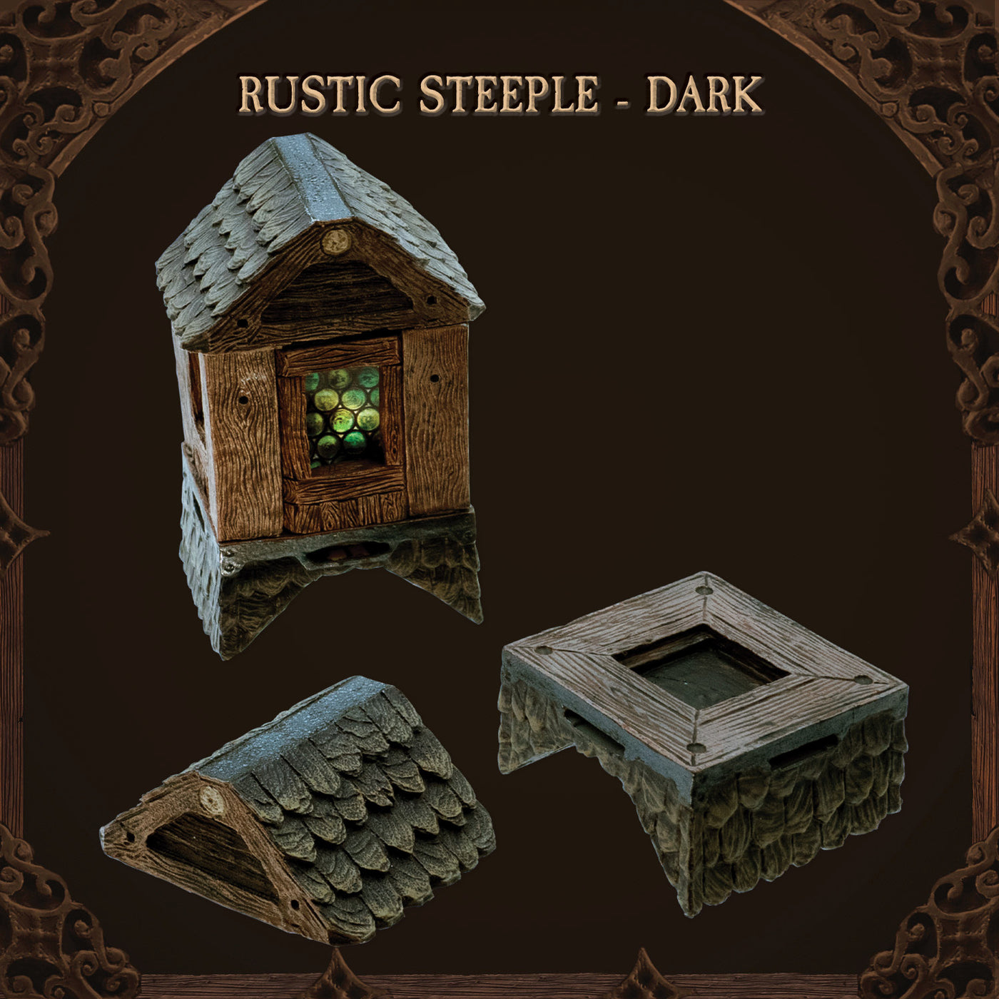 Modular Roof - Rustic Steeple - Dark (Painted)