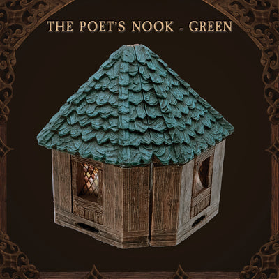 Rustic Wood - The Poet's Nook w/ Green Roof (Painted)