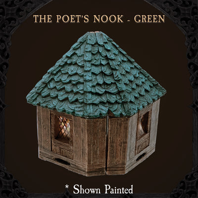 Rustic Wood - The Poet's Nook w/ Green Roof (Unpainted)