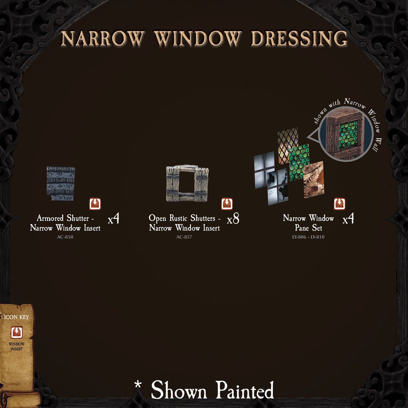 Lowtown Narrow Window Dressing (Unpainted)