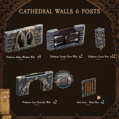 Fieldstone Core - Cathedral Walls & Posts (Painted)