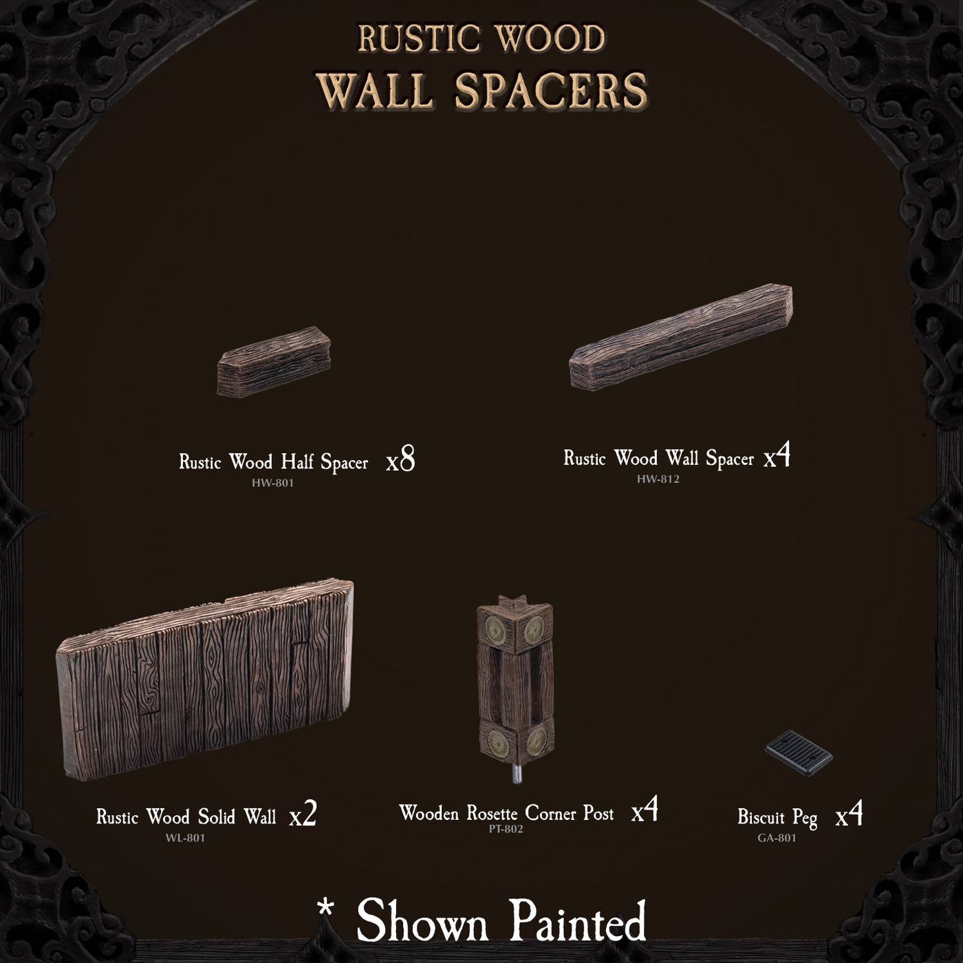 Rustic Wood - Wall Spacers (Unpainted) OBSOLETE SET