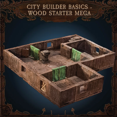 City Builder Basics - Wood Starter Mega (Painted)