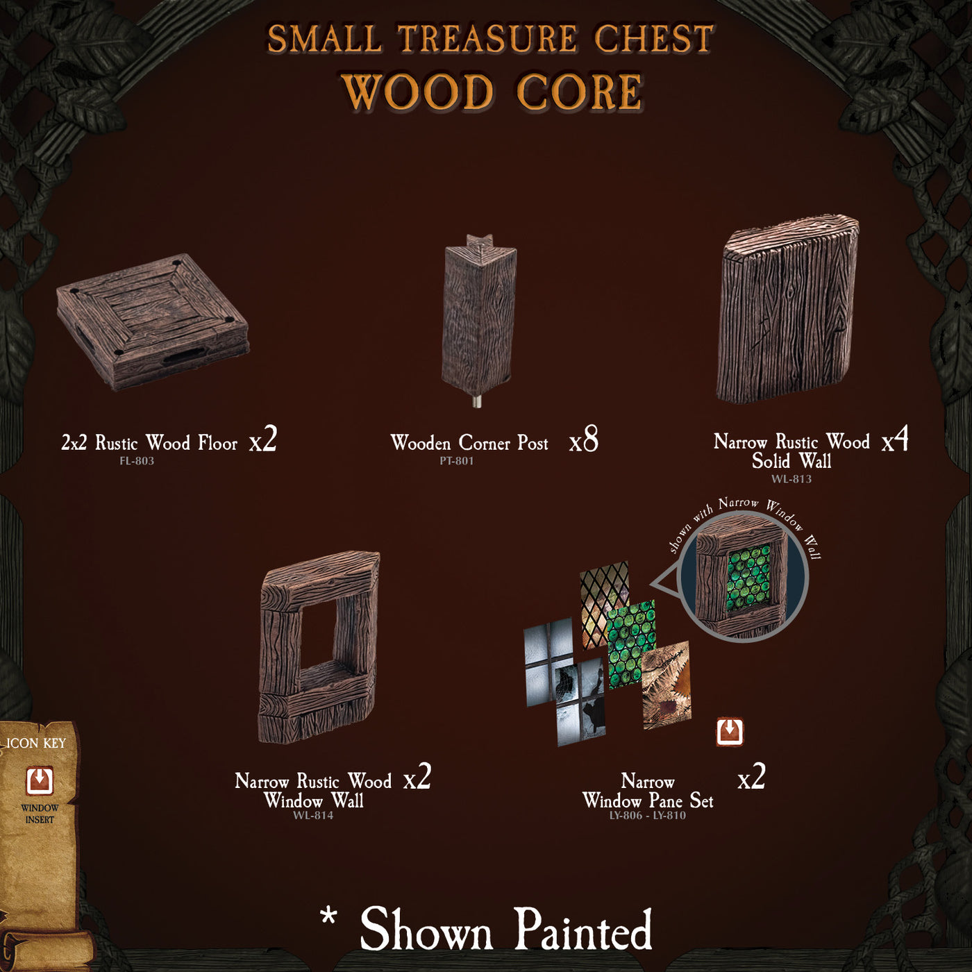 Small Treasure Chest - Wood Core (Unpainted)