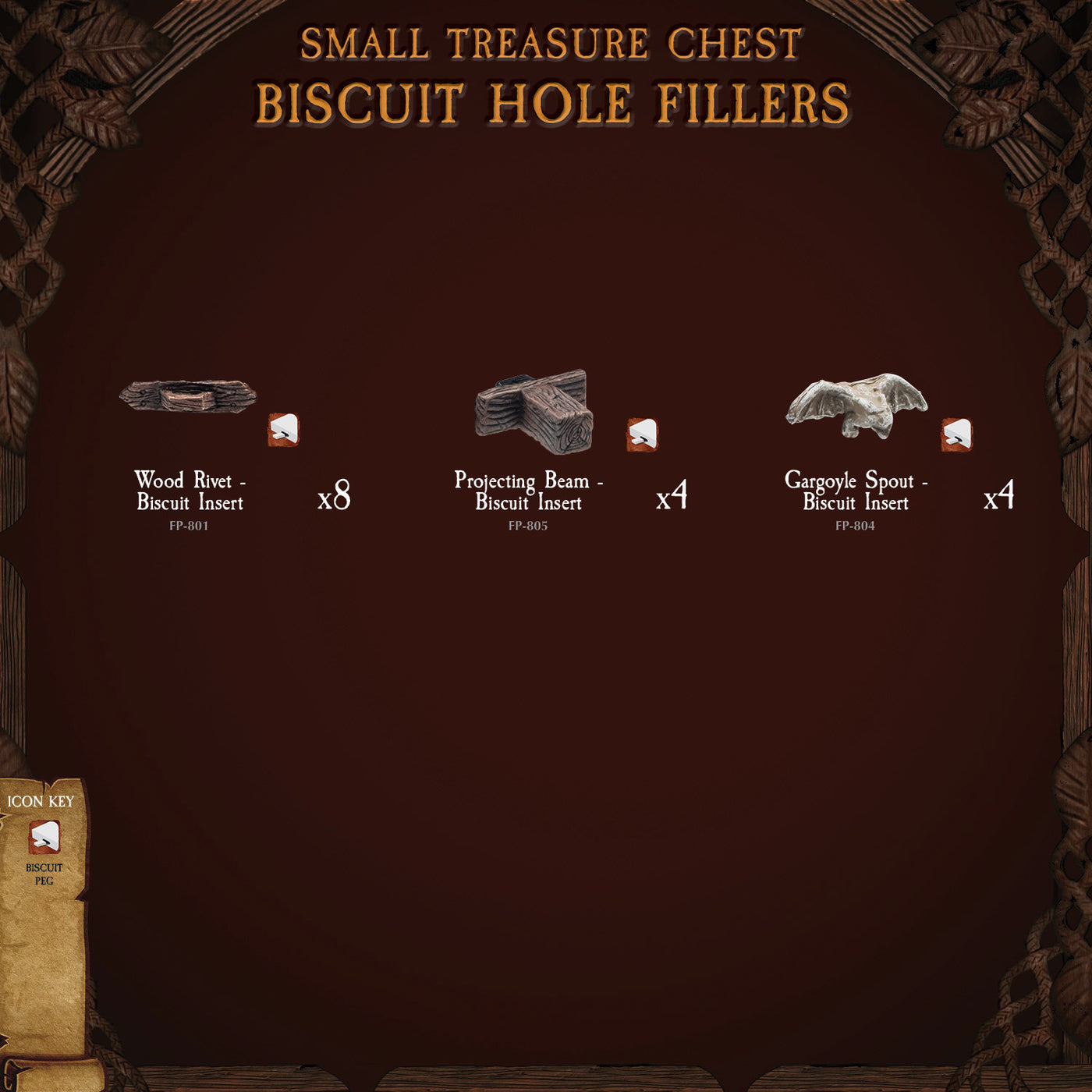 Small Treasure Chest - Biscuit Hole Fillers (Painted)