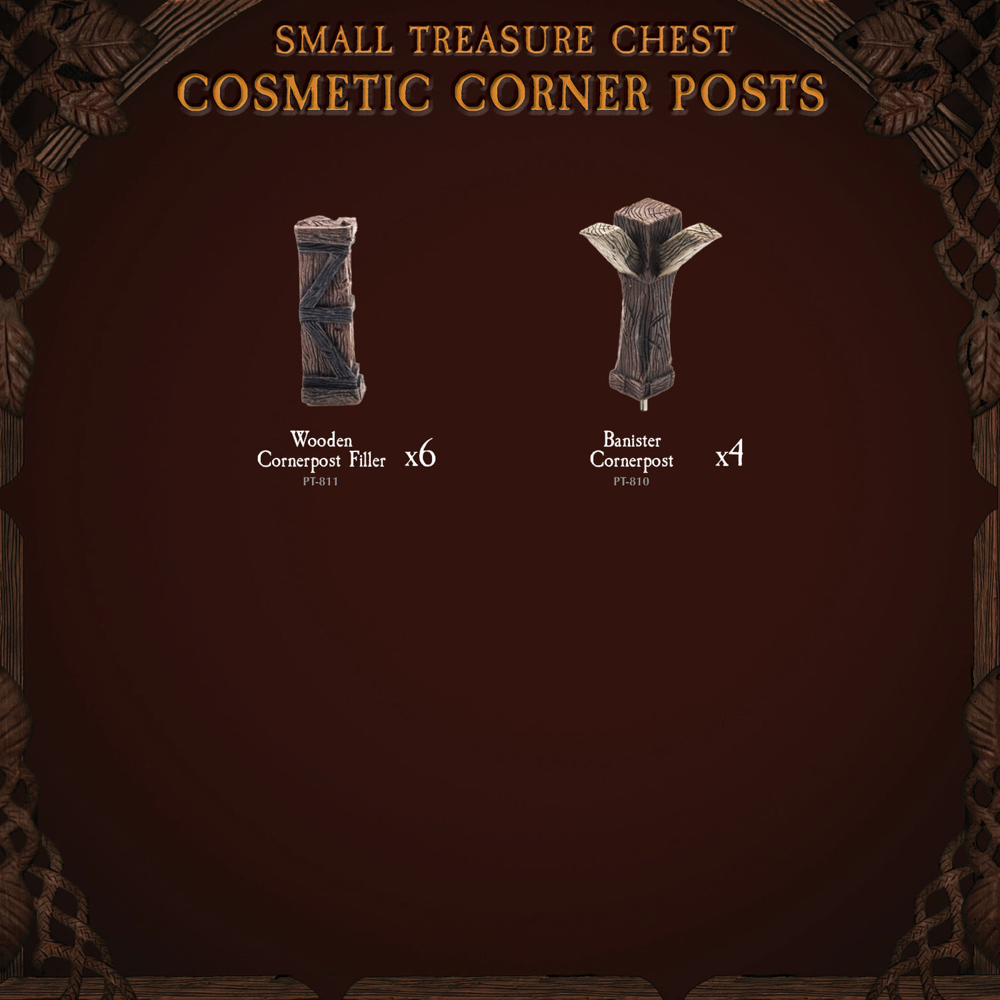 Small Treasure Chest - Cosmetic Cornerposts (Painted)