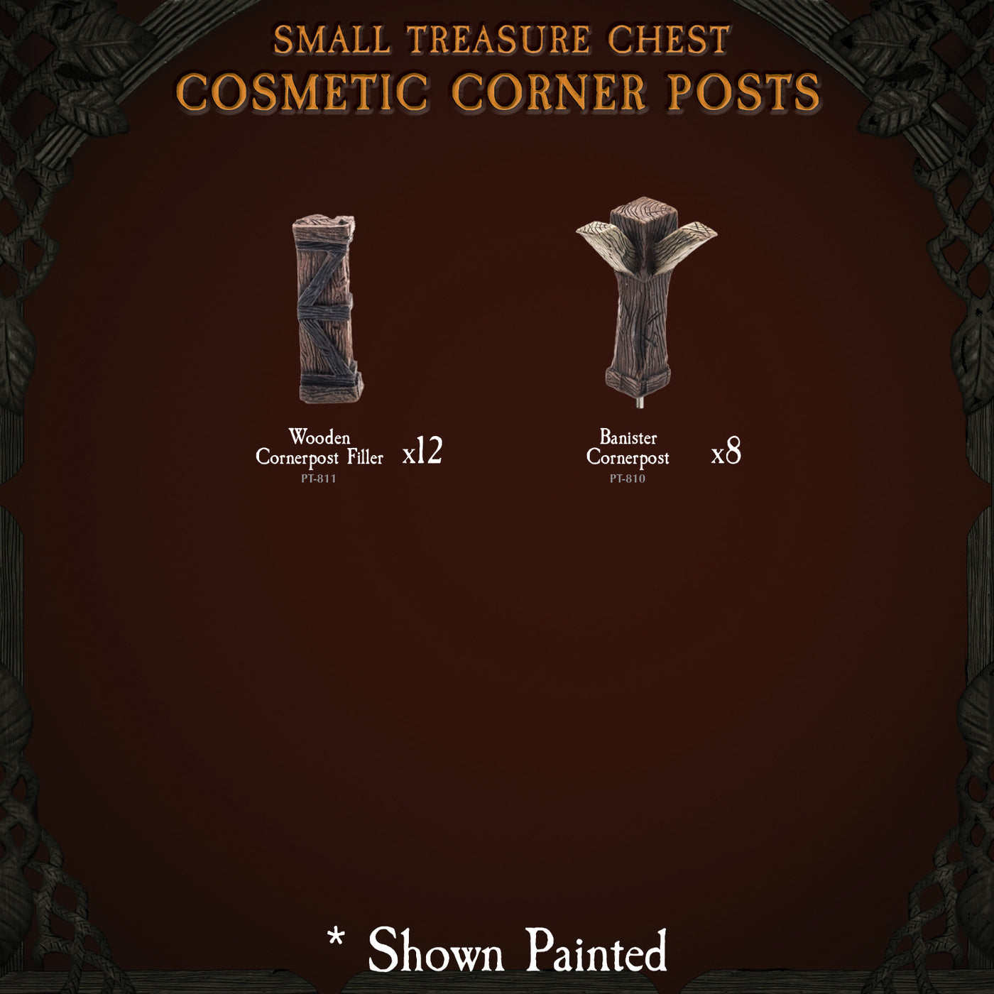 Small Treasure Chest - Cosmetic Cornerposts (Unpainted)